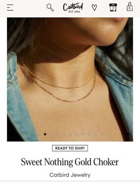 Catbird sweet nothing gold choker